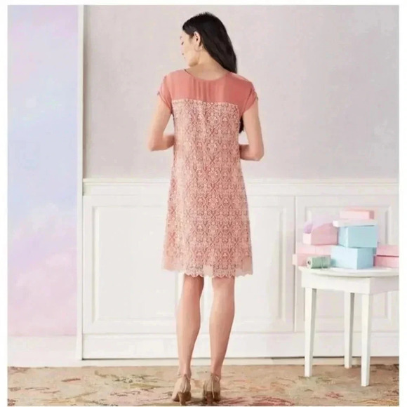 Sundance Rose Palace Peach‎ and White Embroidered Dress Size Small - Picture 2 of 8